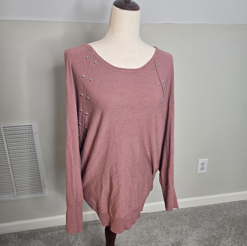Jennifer Lopez Pink Cold Shoulder Top Size XL